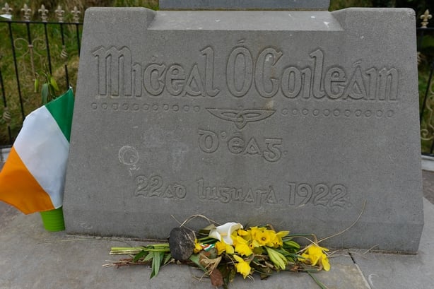 The base of the monument dedicated to General Michael Collins 'Commander-in-Chief' of the Irish Army assassinated on 22nd August 1922 in Beal na Blath (or Bealnabla).The 1916 Easter Rising would be Collins' first appearance in national events. When it commenced on Easter Monday 1916, Collins served as Plunkett's aide-de-camp at the rebellion's headquarters in the General Post Office (GPO) in Dublin. There he fought alongside Patrick Pearse, James Connolly, and other members of the Rising leadership. The Rising is generally acknowledged to have been a military disaster, yet the insurgents achieved their goal of holding their positions for the minimum time required to justify a claim to independence under international criteria.Beal na Blat, County Cork, Ireland, on Friday, 25 March 2016. (Photo by Artur Widak/NurPhoto)