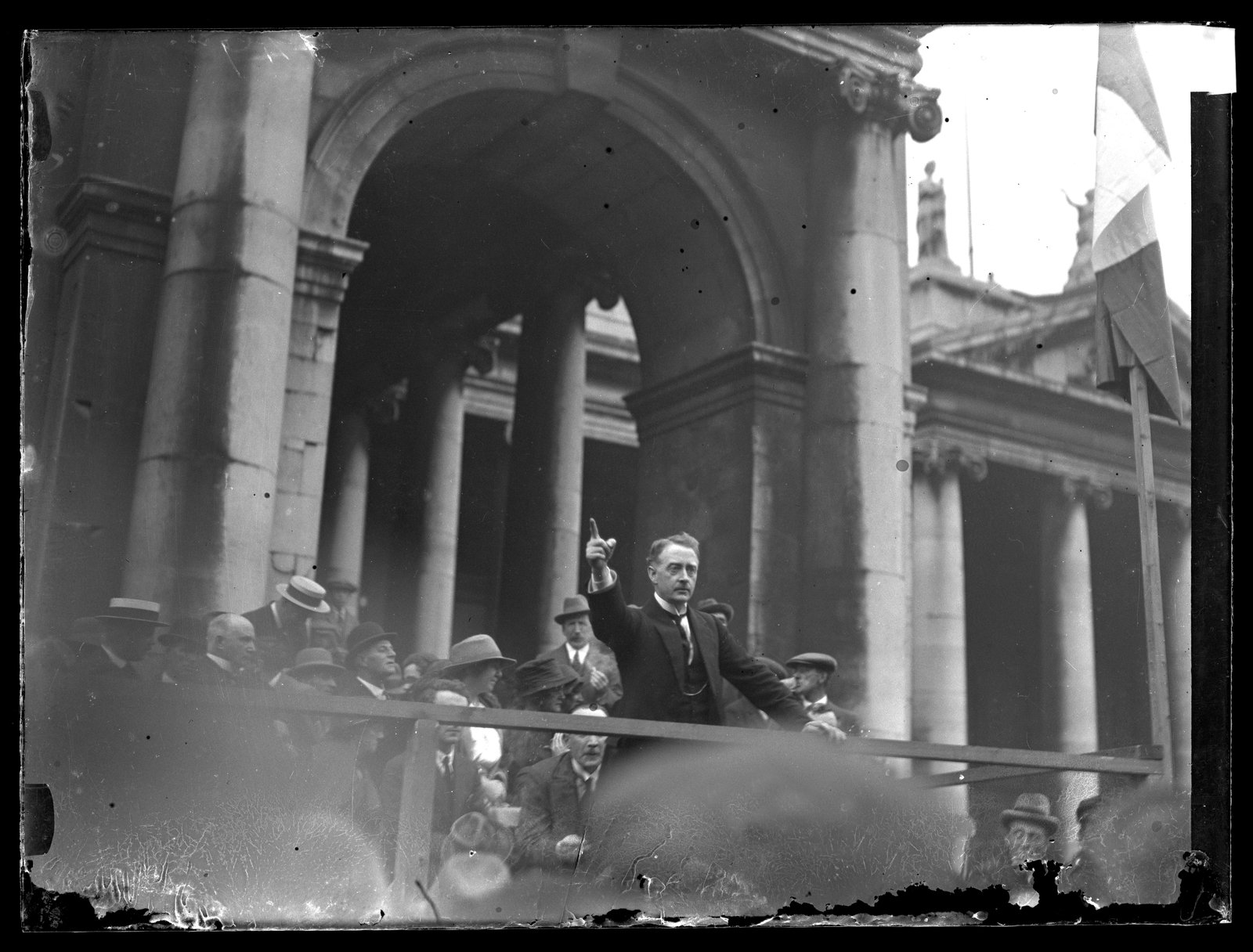 Image - W. T. Cosgrave at College Green, Dublin at some point in the 1920s. Photo © RTÉ Photographic Archive