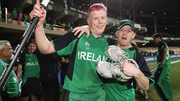 Kevin O'Brien (L) pictured after that famous win against England in 2011