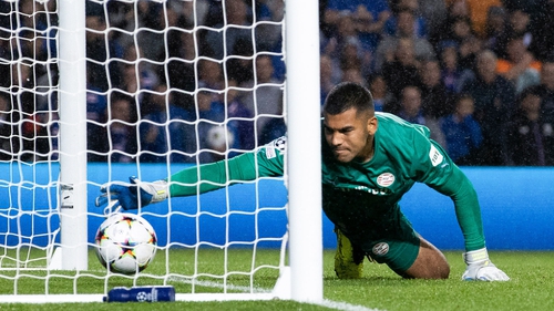 PSV goalkeeper Walter Benitez will have nightmares over the concession of Rangers' second goal on the night