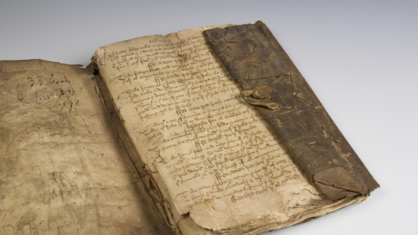 A compilation of medical recipes in original 15th-century leather wrapper