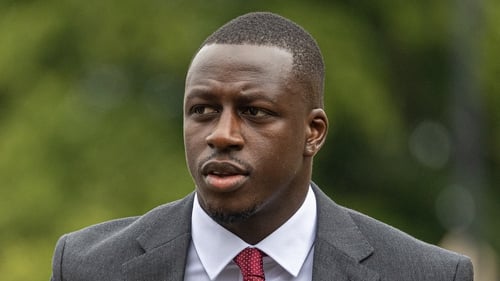 Benjamin Mendy arriving at Chester Crown Court today