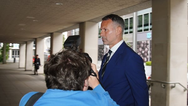 Ryan Giggs arriving at Manchester Crown Court today