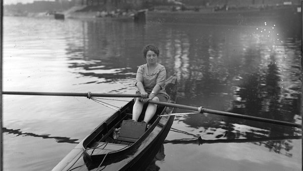 Alice Milliat on the water in 1920: 'a formidable administrator, advocate for women's sport and accomplished practitioner in her own right'. Photo: Agence Rol/Alice Milliat Foundation