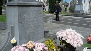 The Grave of Michael Collins is pictured at the Glasnevin Cemetery in Dublin
