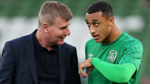 Adam Idah (R) was a regular player under Ireland manager Stephen Kenny's until suffering a knee injury earlier this year