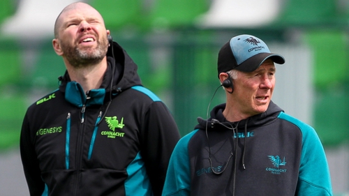 Andy Friend (right) becomes Connacht's director of rugby with Peter Wilkins (left) replacing him as head coach