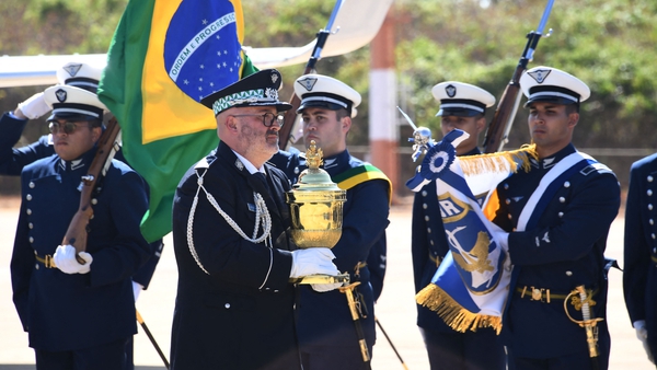 The heart of Dom Pedro was given full honours when it arrived in Brazil
