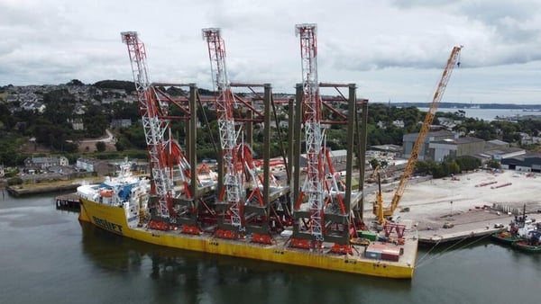 The cranes will become the largest objects ever engineered in Ireland to be shipped out of the country