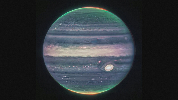 Jupiter - our solar system's largest planet (Courtesy: NASA, ESA, CSA, Jupiter ERS Team; image processing by Judy Schmidt)