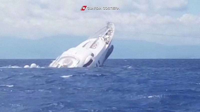 Luxury yacht sinks off coast of Italy