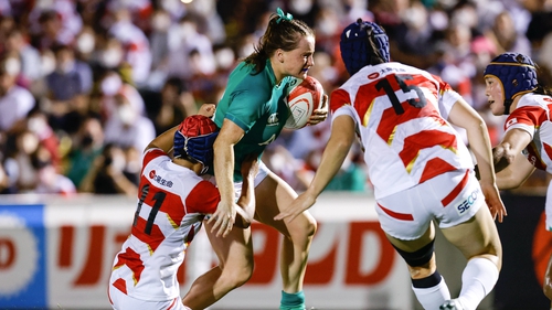 Méabh Deely is tackled by Komachi Imakugi
