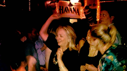 Hilary Clinton dancing in a club during a 2012 trip to Colombia while she was still US secretary of state