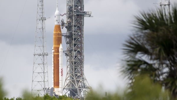 The Space Launch System rocket and its Orion crew capsule were due for blast-off on Monday