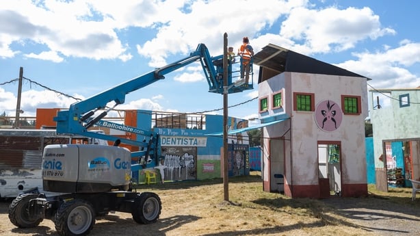 Freetown under construction at the Electric Picnic Press Day. Picture: Alf Harvey.