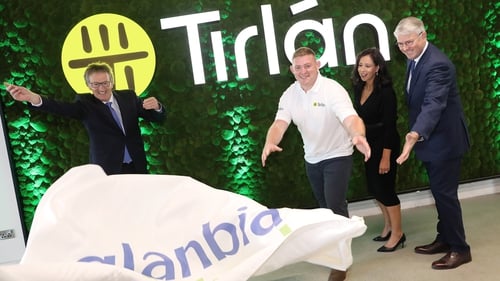 At Tirlán's unveiling is brand ambassador, Irish rugby international Tadhg Furlong with John Murphy, Chairman of Tirlán, Nicola O'Connell, Head of Commercial, Tirlán,and Jim Bergin, CEO of Tirlán
