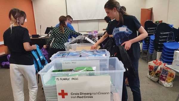 Volunteers from the Irish Red Cross were at Maynooth campus today
