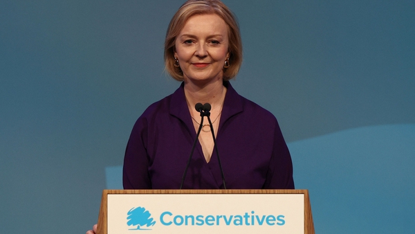 Liz Truss speaking after being confirmed as the new Tory party leader