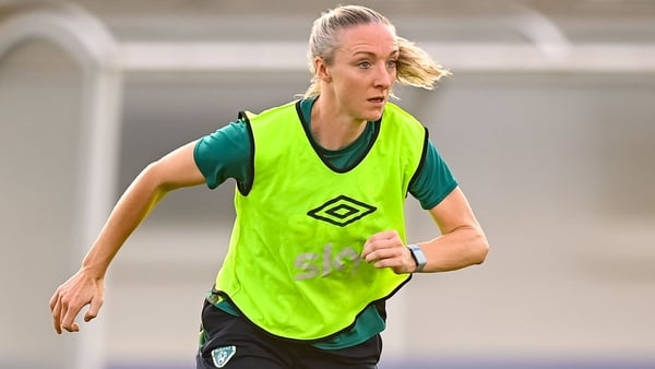 Louise Quinn during Republic of Ireland training on the eve of the Slovakia clash