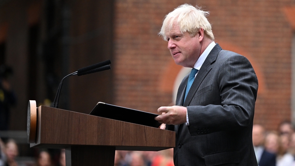 Boris Johnson delivered his farewell speech outside 10 Downing Street