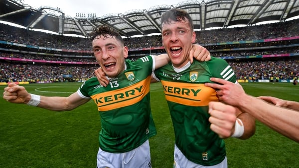 Paudie and David Clifford celebrate All-Ireland victory