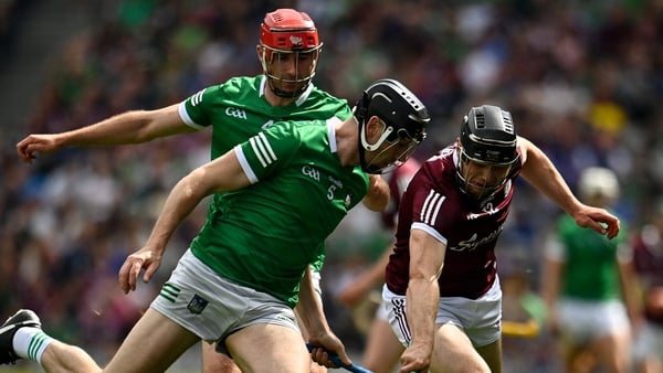 Limerick's Barry Nash (L) and Diarmuid Byrnes (C) are up for hurler of the year, while Joseph Cooney is one of eight Galway All-Star nominations