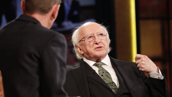 President Michael D Higgins in conversation with Ryan Tubridy - file photo