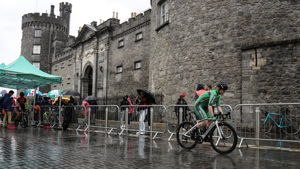 Stage 5 was held around a wet Kilkenny Castle