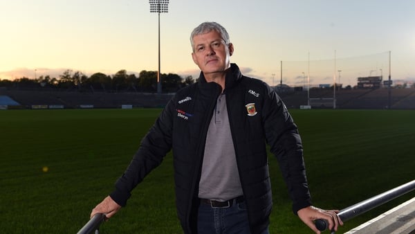 The Mayo boss poses for the cameras before his official unveiling as senior manager