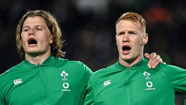 Cian Prendergast (left) and Ciarán Frawley (right) are both included in the squad