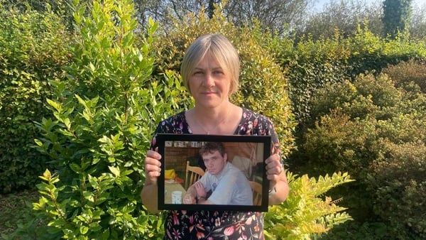 Anne-Marie Crowley holds a picture of her brother Jerry Fehily, who was a patient at the Centre for Mental Health Care and Recovery in Bantry