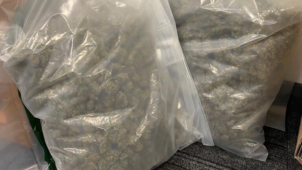 Cannabis with an estimated street value of £30,000 was seized along with a sum of cash