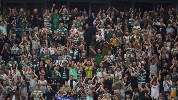 Celtic fans in Warsaw