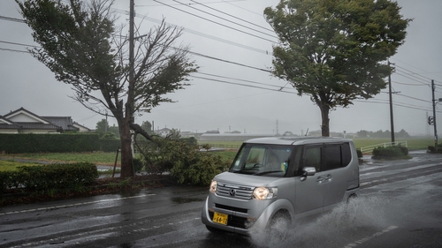 Typhoon Nanmadol approaches Izumi, Kagoshima prefecture