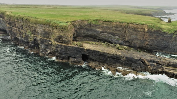 The dramatic cliffs of Clashmealcon Caves
