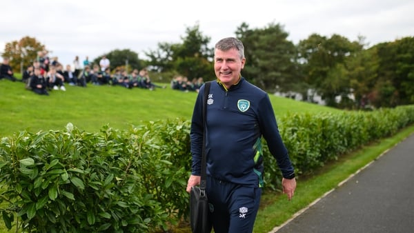 Stephen Kenny cheered on by watching school children at Monday's training session
