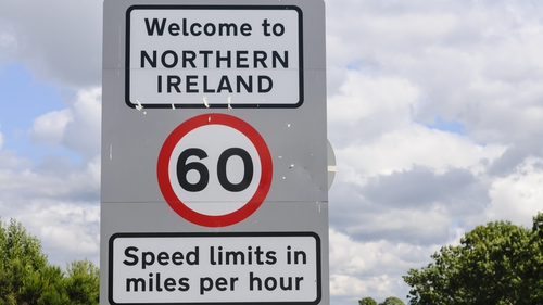 Road Sign at the Northern Ireland border