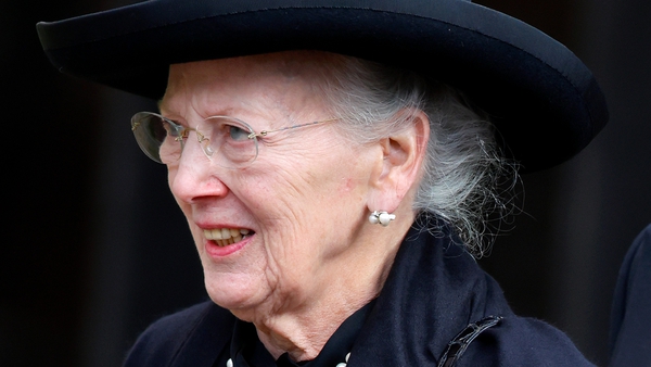 Danish Queen Margrethe at the committal service for Queen Elizabeth II at St George's Chapel, Windsor on Monday