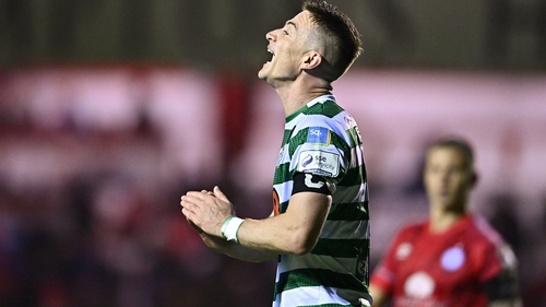 Ronan Finn reacts after a missed chance for Shamrock Rovers