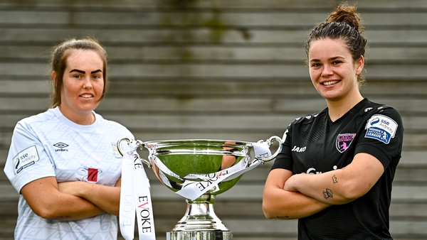 Niamh Coombes of Athlone Town (L) with Wexford Youths' Ciara Rossiter