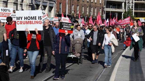 Protesters in Dublin