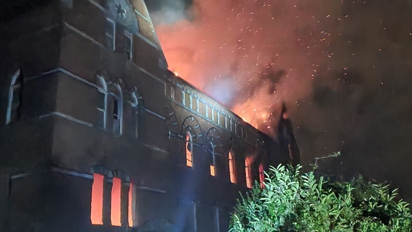 Fire crews fought the large fire in the Good Shepherd Convent overnight (Pics: Cork City Fire Brigade)