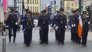 Gardaí march through Shop Street to the boat club in Wood Quay
