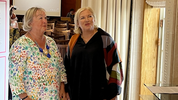 Monica Williams and Liz O'Donnell at the exhibition
