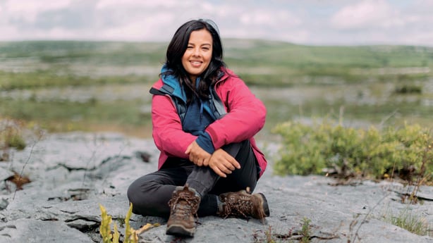 Filming The Island with Liz Bonnin in the Burren, Co Clare. Photograph by Eamon Ward