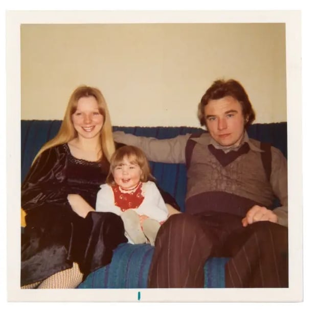 Melanie with her mum and dad (Melanie Chisholm/PA)