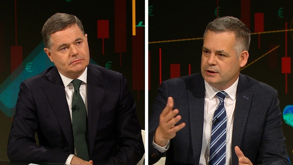 Paschal Donohoe and Pearse Doherty had a tense exchange on Prime Time last night