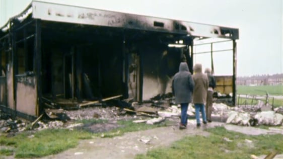 Remains of Kilbarrack health centre, 1982.