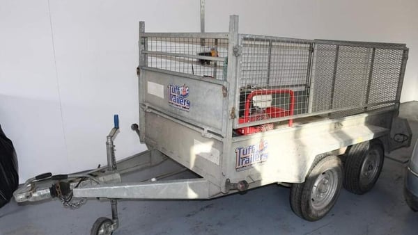 A trailer containing a power washer was among items recovered in Co Laois