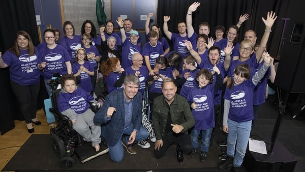Dr Niall Muldoon with the Bluestacks Choir at Beyond Limits in Co Sligo